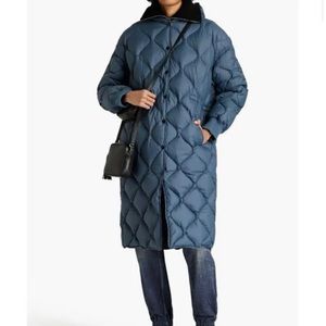 Rag & Bone Rudy oversized quilted recycled shell hooded jacket